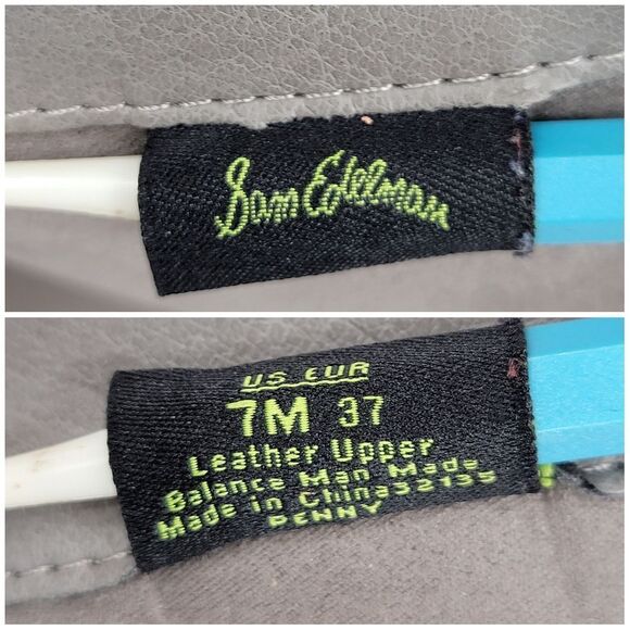 Sam Edelman Women's Penny Boot Size 7 Tall Gray Leather Knee High Riding Boots - Picture 15 of 15